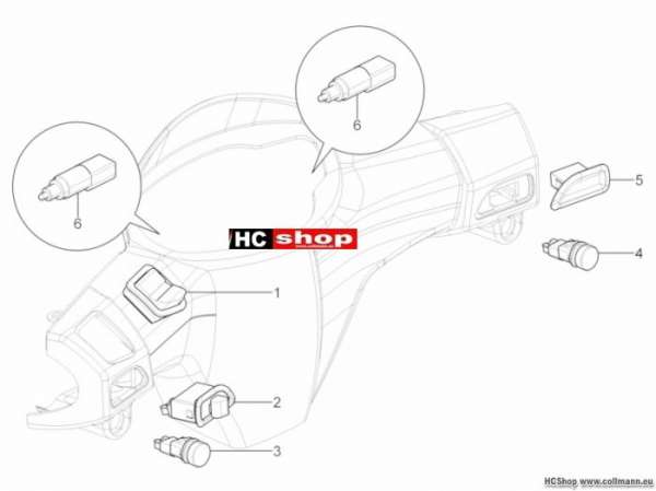Piaggio Wechselschalter - Umschalter TPH 125