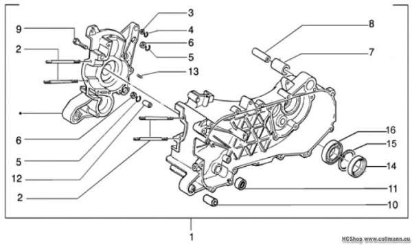 Gilera Kurbelgehäuse Runner 50 Purejet