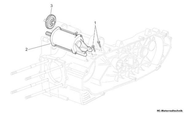 Aprilia Startermotor II Atlantic 125/200/250
