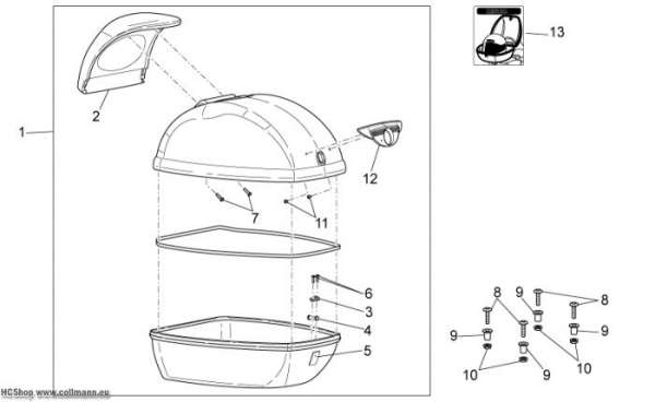 Aprilia Staukoffer Scarabeo 100 4T E3 NET