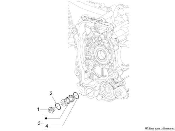 Vespa Schwungraddeckel - Ölfilter LX 50 4T