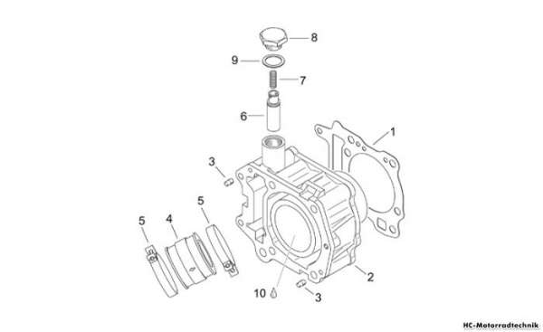 Aprilia Zylinder Leonardo 125-150
