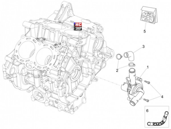 Aprilia RSV4 1100 Factory E5 - Motor - Wasserpumpenritzel