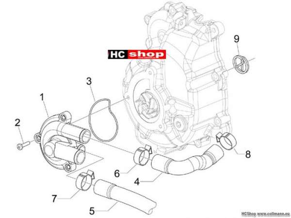 Piaggio MP3 300 Wasserpumpe