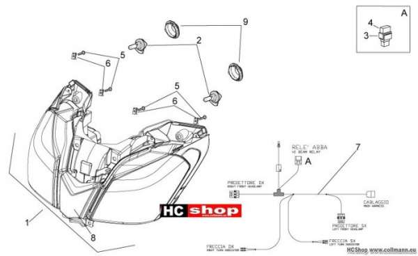 Aprilia Tuono V4 Scheinwerfer