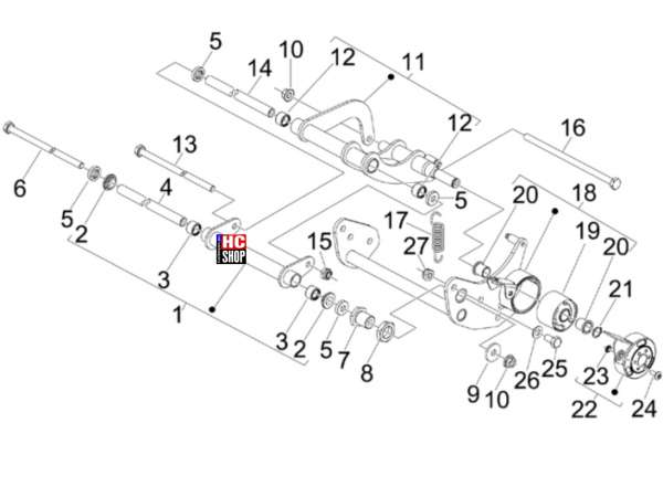 Gilera Nexus 125 Schwingarm
