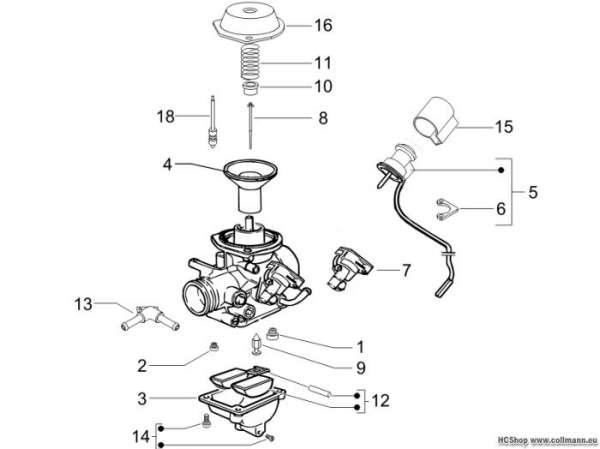 Piaggio Vergaserkomponenten X9 125 Evolution
