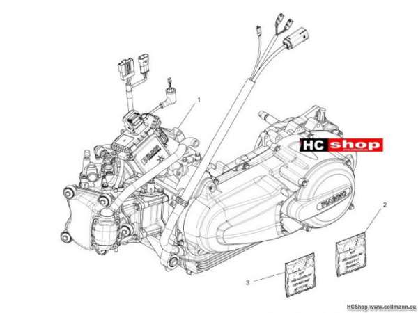 Piaggio MP3 300 Motor, komplett