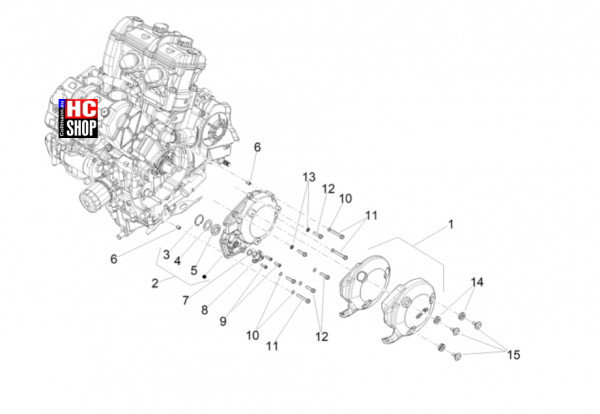 Aprilia RSV4 1100 E5+ - Motor - Zünderdeckel