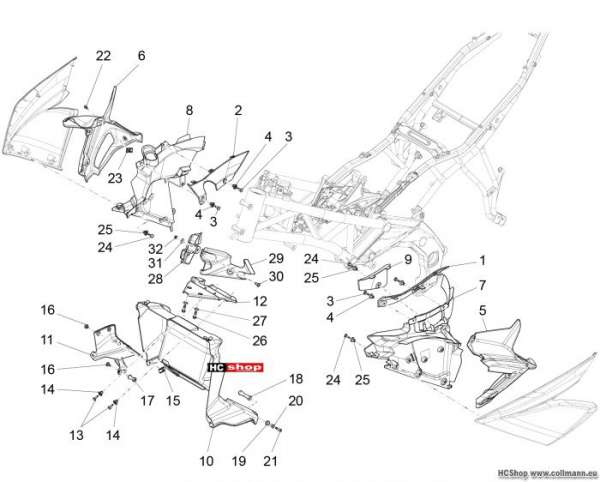 Aprilia Leitblech Capo Nord 1200