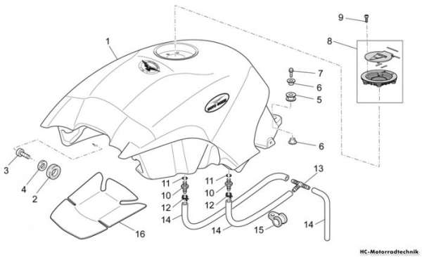 Moto Guzzi Kraftstofftank 1200 Sport 8V