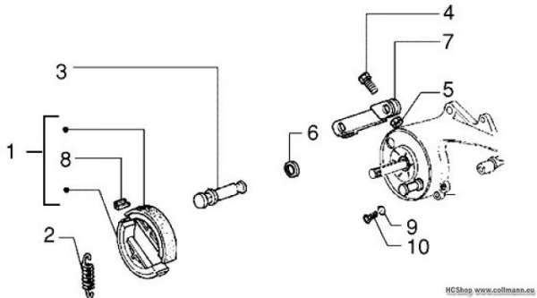 Vespa Hinterradbremse (Trommel) 50 4T