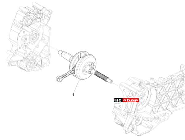 VESPA GTS 125 E4 ABS 4T SUPER Kurbelwelle