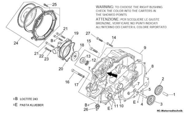Aprilia Wasserpumpenritzel Tuono 1000