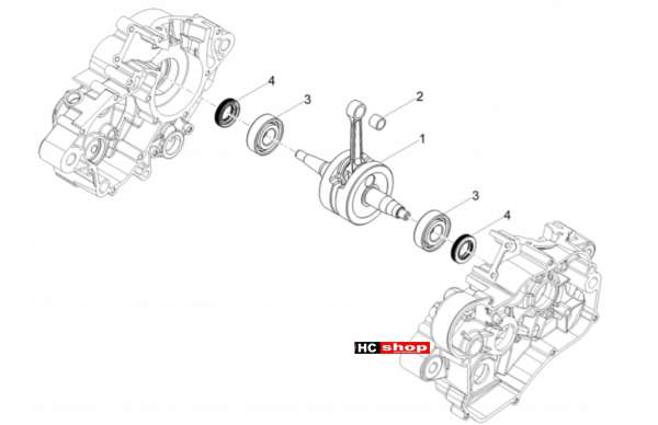 Aprilia SX 50 E4 - Motor Kurbelwelle