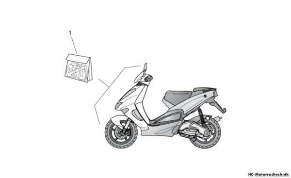 Aprilia Frontaufbau Deko Serie SR H2O 50