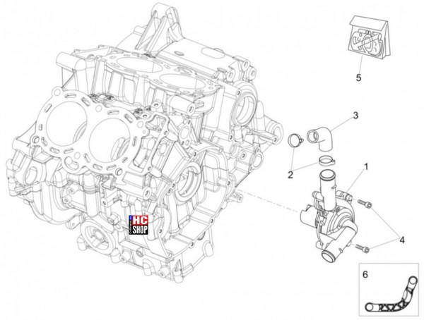 Aprilia Tuono V4 Factory 1100 E5 - Motor - Wasserpumpenritzel