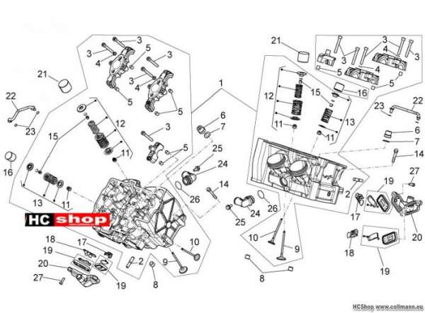 Aprilia Zylinderkopf - ventile RSV4 Factory ABS