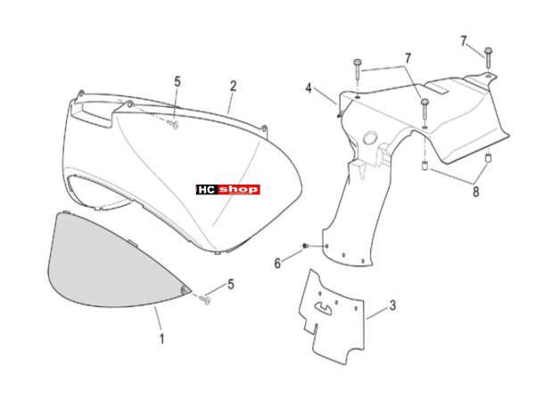 Aprilia Heckaufbau I Scarabeo E2 125/200