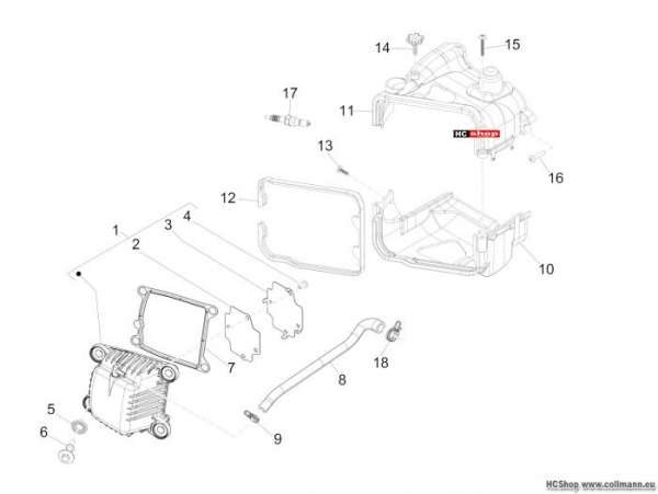 Piaggio Fly 50 4T Zylinderkopfabdeckung