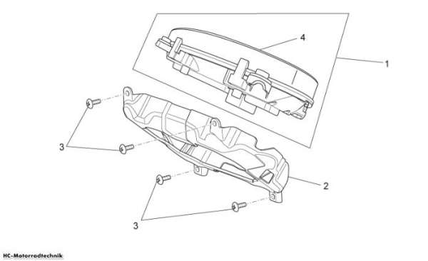 Aprilia Instrumententafel Scarabeo Light Carb. 125/200