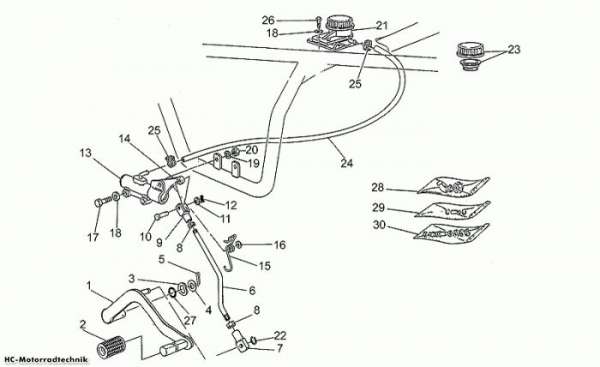 Moto Guzzi Hinterradbremspumpe Nevada 750
