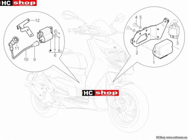 Piaggio Spannungsreglerern - Elektronisches TPH 50