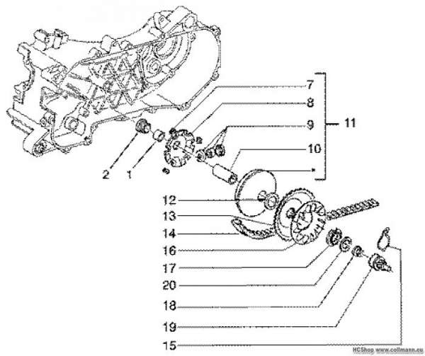 Gilera Treibende riemenscheibe Runner 50 SP