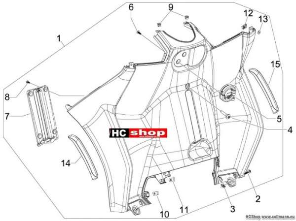 Gilera Vorderes Handschuhfach Fuoco 500 LT