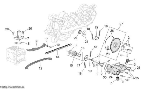 Aprilia Ölpumpe Scarabeo 4T E2 50