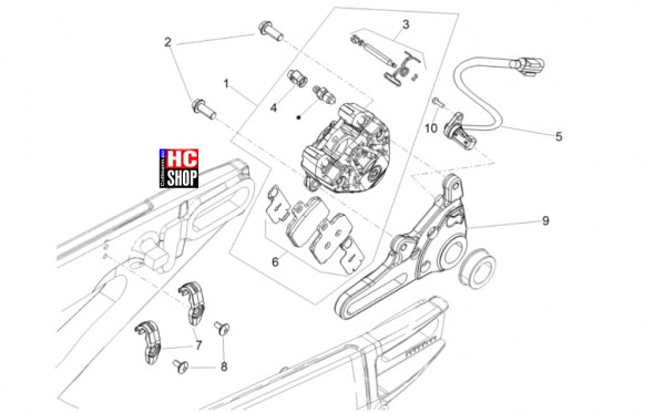 Aprilia RSV4 1100 Factory SE-09 SBK - Bremsanlage - Hinterradbremszange