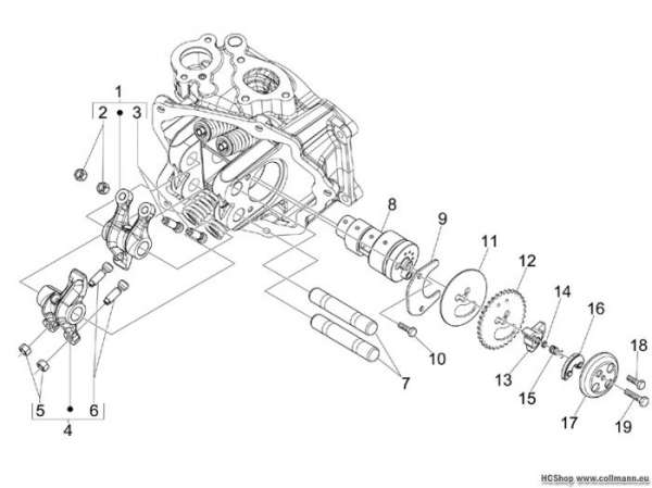 Vespa Ventilsteuerung GTS 300 Super