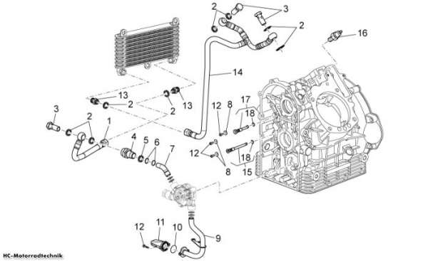 Moto Guzzi Schmierung Griso V 8V 1200