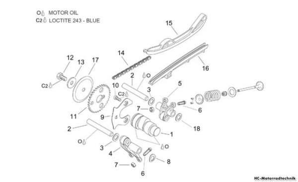 Aprilia Ventilschaltung Leonardo 125-150