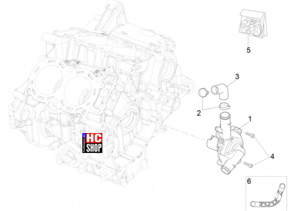 Aprilia RSV4 1100 E5+ - Motor - Wasserpumpe