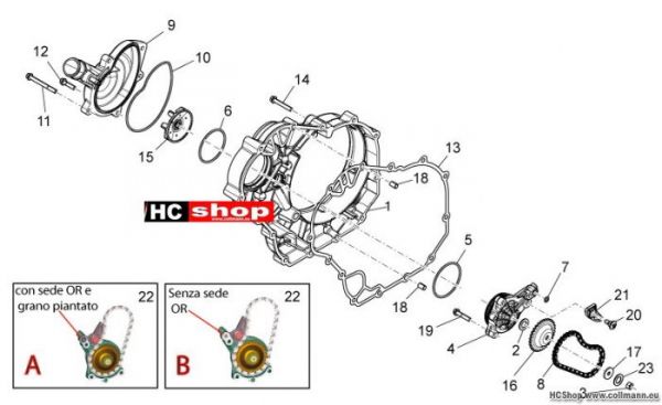 Aprilia Wasserpumpenritzel II Shiver 750