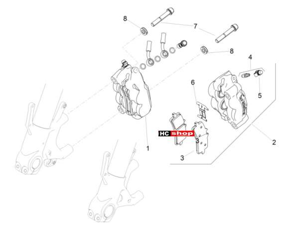 Aprilia RSV 4 1000 RF E4 ABS Bremsanlage Vorderradbremszange