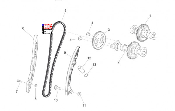 Aprilia RSV4 1100 Factory SE-09 SBK - Motor - Hint. Zylindersteuer