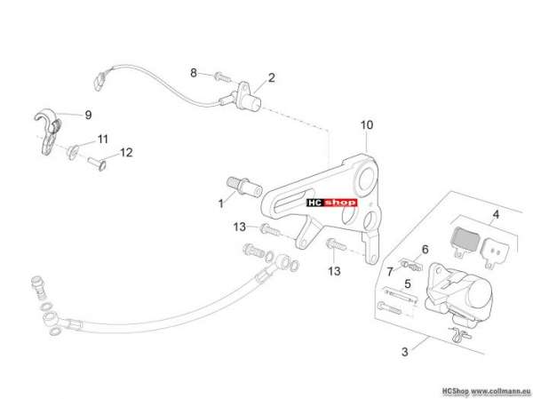 Aprilia RSV4 RR Hinterradbremszange