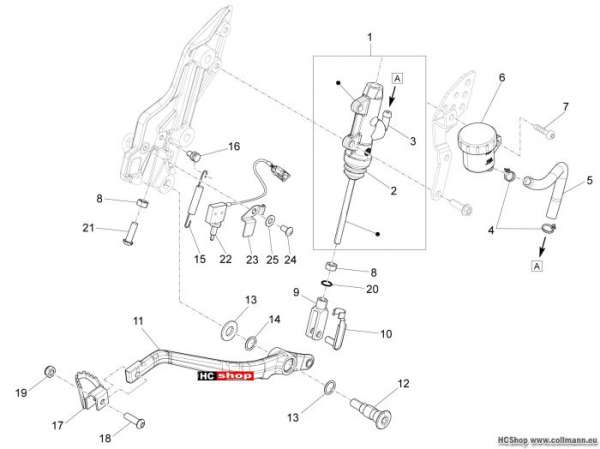 Aprilia Hinterradbremspumpe Capo Nord 1200
