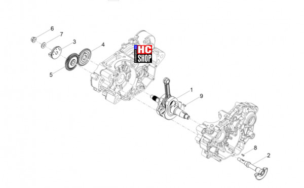 Aprilia RX 125 E5+ - Motor - Kurbelwelle