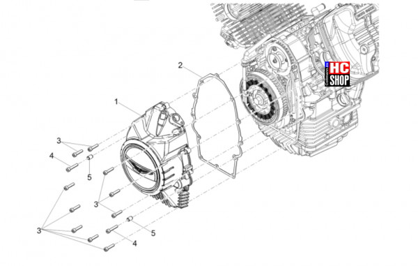 Moto Guzzi V7 Stone 850 E5+ - Motor - Zünderdeckel