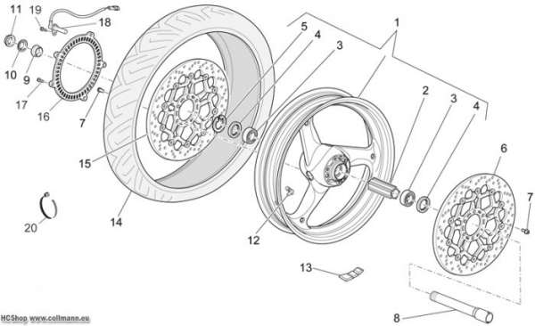 Moto Guzzi Vorderrad 1200 Sport 8V