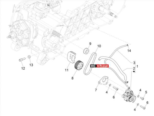 Piaggio NRG 50 2T E4 - Motor Ölpumpe