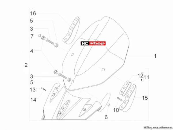 Gilera Windschutzscheibe - Scheiben Nexus 250