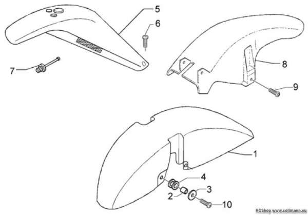 Piaggio Radraum-kotflügel X9 125 Evolution