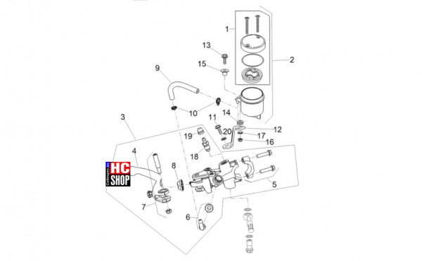 Aprilia RS 660 Factory E5+ - Bremsanlage - Vorderradbremspumpe