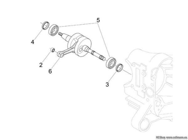 Vespa Kurbelwelle­ LX 50 2T