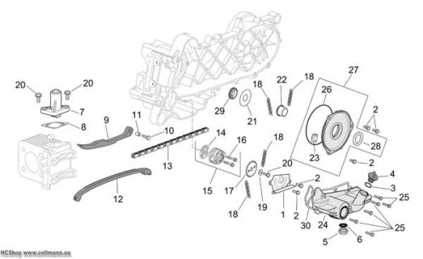 Aprilia Ölpumpe Scarabeo 4T E2 50