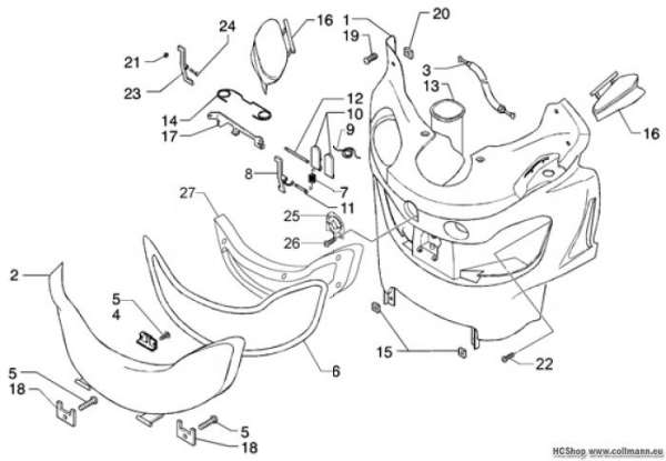 Piaggio Vorderes Gepäckfach X9 125 Evolution